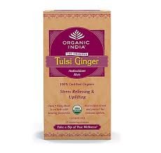 Organic India Ginger Tea Bags - 2 Pack (50 Tea Bags Total) | Herbal Digestive Aid & Immune Support | Perfect for Cold Relief, Morning Energy & Relaxation