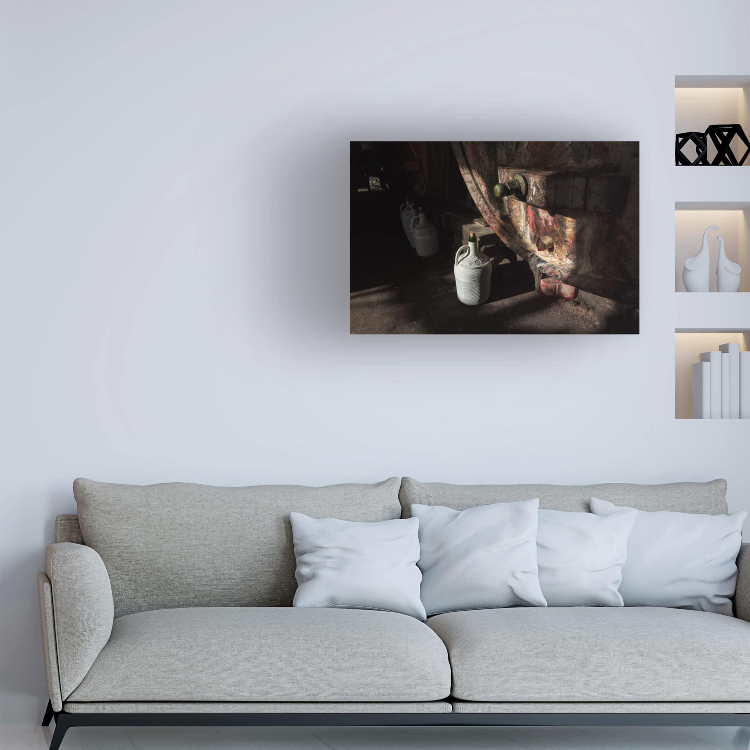 Trademark Fine Art 'Wine Cellar' Canvas Wall Art by Filipe Lourenco - Elegant Home Decor for Dining Room, Living Room & Office