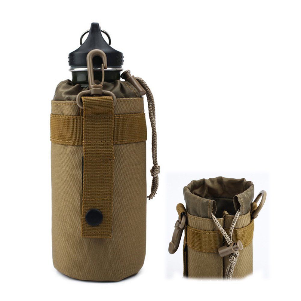 TEGOOL Camouflage Tactical Water Bottle Sleeve Bag - Durable Bottle Holder Pouch for Outdoor Hiking, Camping & Military Use