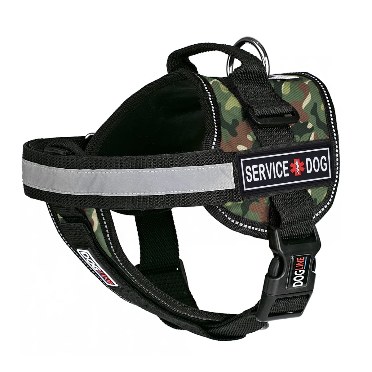Dogline Unimax Emotional Support Dog Harness Vest - Adjustable Straps with 3D Rubber Service Dog Patches | Breathable Neoprene for Medical & Service Dogs | Perfect for Training, Identification & Outdoor Activities