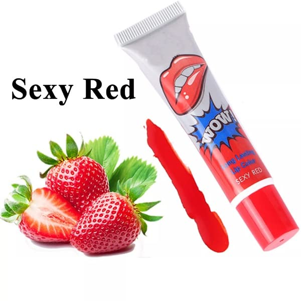 6 Colors Long Lasting Waterproof Tattoo Peel Off Lip Tint Set - Rose Pink, Watermelon, Sexy Red, Lovely Peach, Cherry Red, Sweet Orange (15g) | Vegan Cruelty-Free Lip Stain for Daily Wear, Parties & Special Occasions