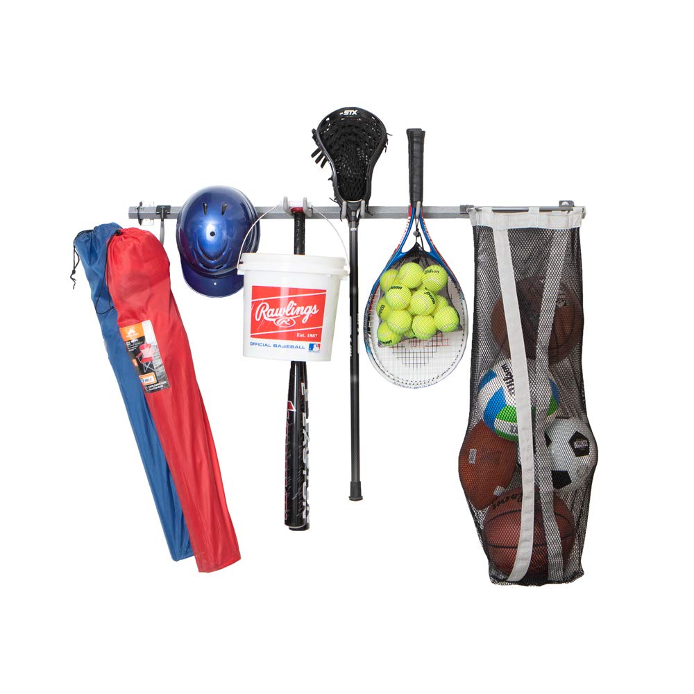 Customizable Monkey Bar Storage Garage Organizer - Heavy Duty Sports Equipment Rack for Balls, Bikes & Gear | Perfect for Home Gym, Garage Organization & Sports Storage