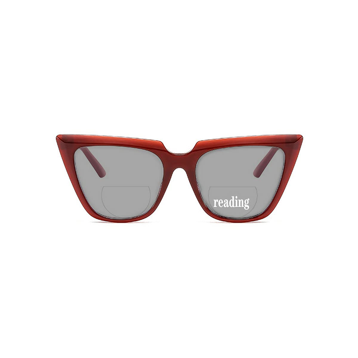 Melrose Women's Bifocal Reading Glasses - Large Frame Cat Eye Sunglasses with Transition Lenses for Presbyopia - Perfect for Reading, Driving & Outdoor Activities