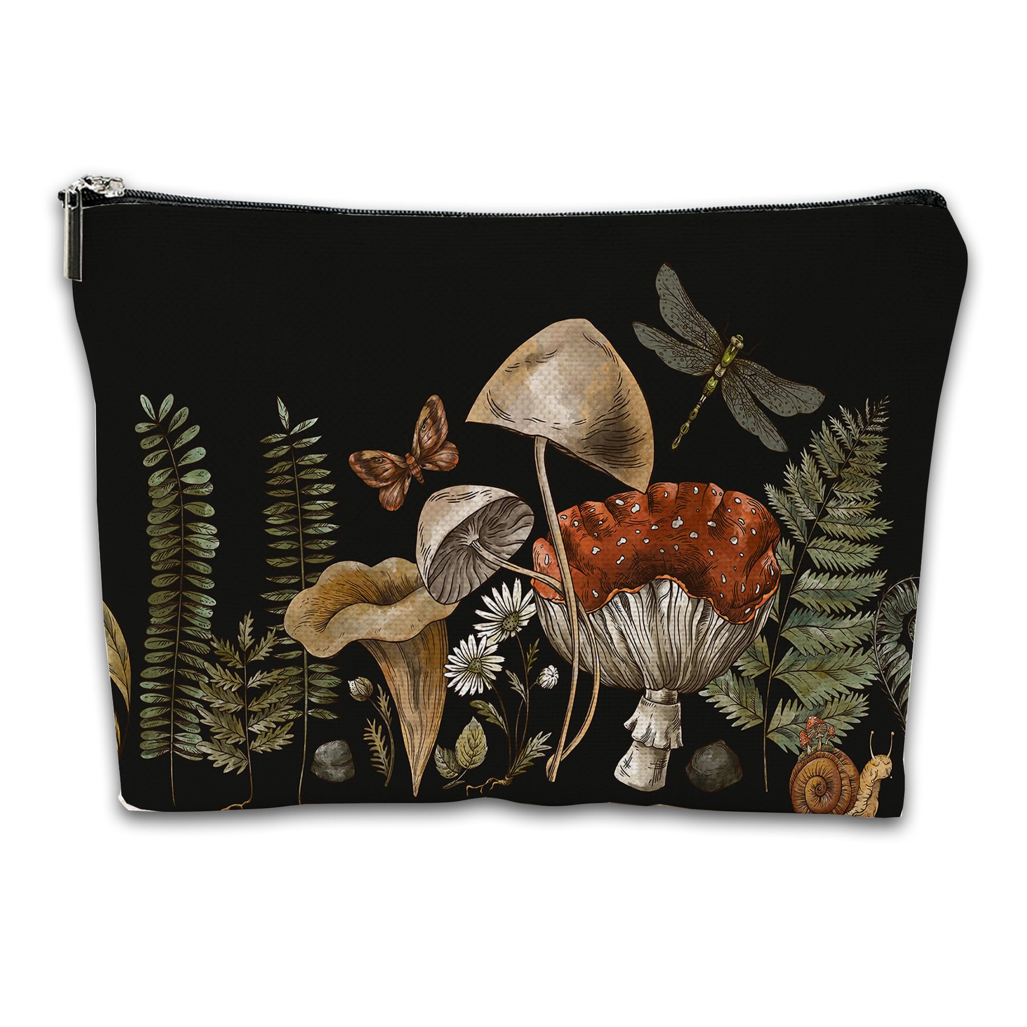 Vintage Botanical Makeup Bag - Mini Portable Travel Toiletry Organizer for Cosmetics & Brushes | Waterproof Cosmetic Storage Pouch for Women | Perfect for Travel, Gym, and Daily Beauty Essentials