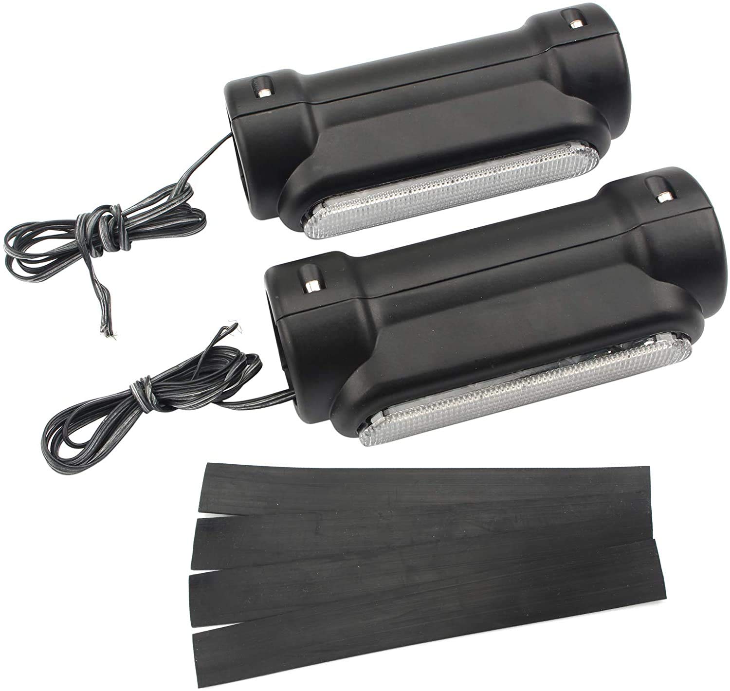 Eagle Lights Black Motorcycle Highway Bar Light Switchback Driving Lights DRL Turn Signal - White Amber LED for Harley Davidson Touring Bikes Crash Bars | Perfect for Night Riding & Enhanced Safety on Highways