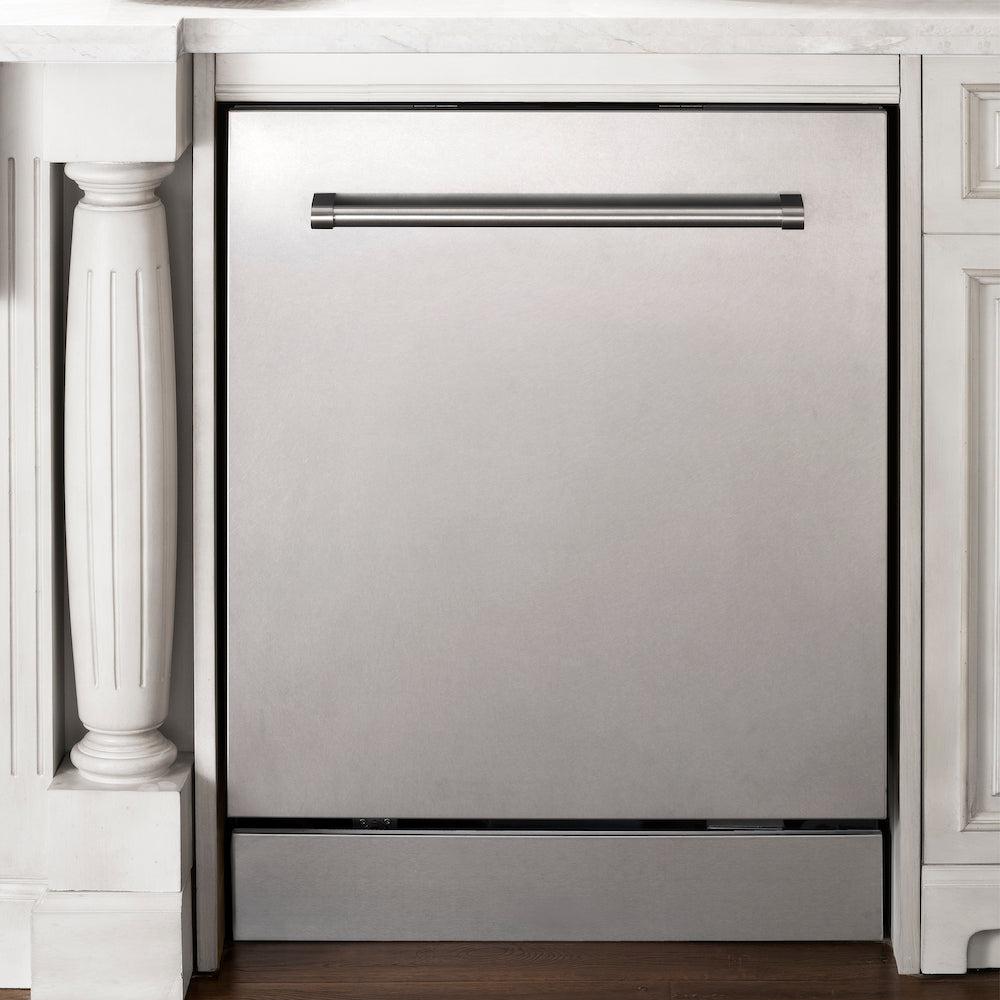 ZLINE 24 Inch Built-In Dishwasher with Stainless Steel Panel - Quiet 52dBa Operation, Traditional Handle Design (DW 304 H 24) - Perfect for Modern Kitchens and Small Households
