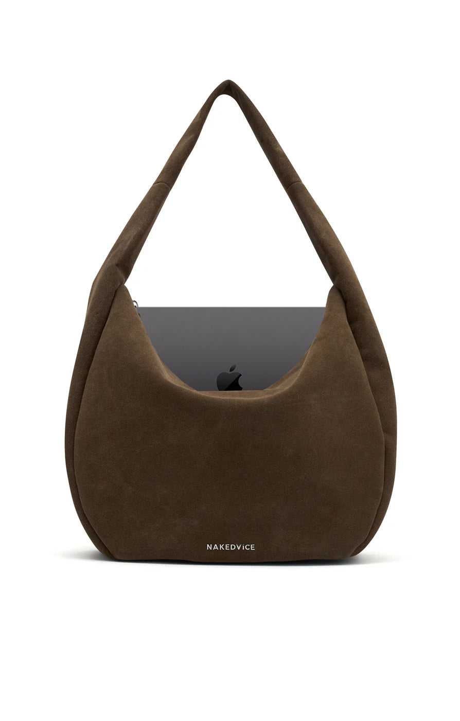 Zoe Cocoa Suede Handbag for Women - Stylish & Durable Crossbody Purse for Work, Travel & Everyday Use