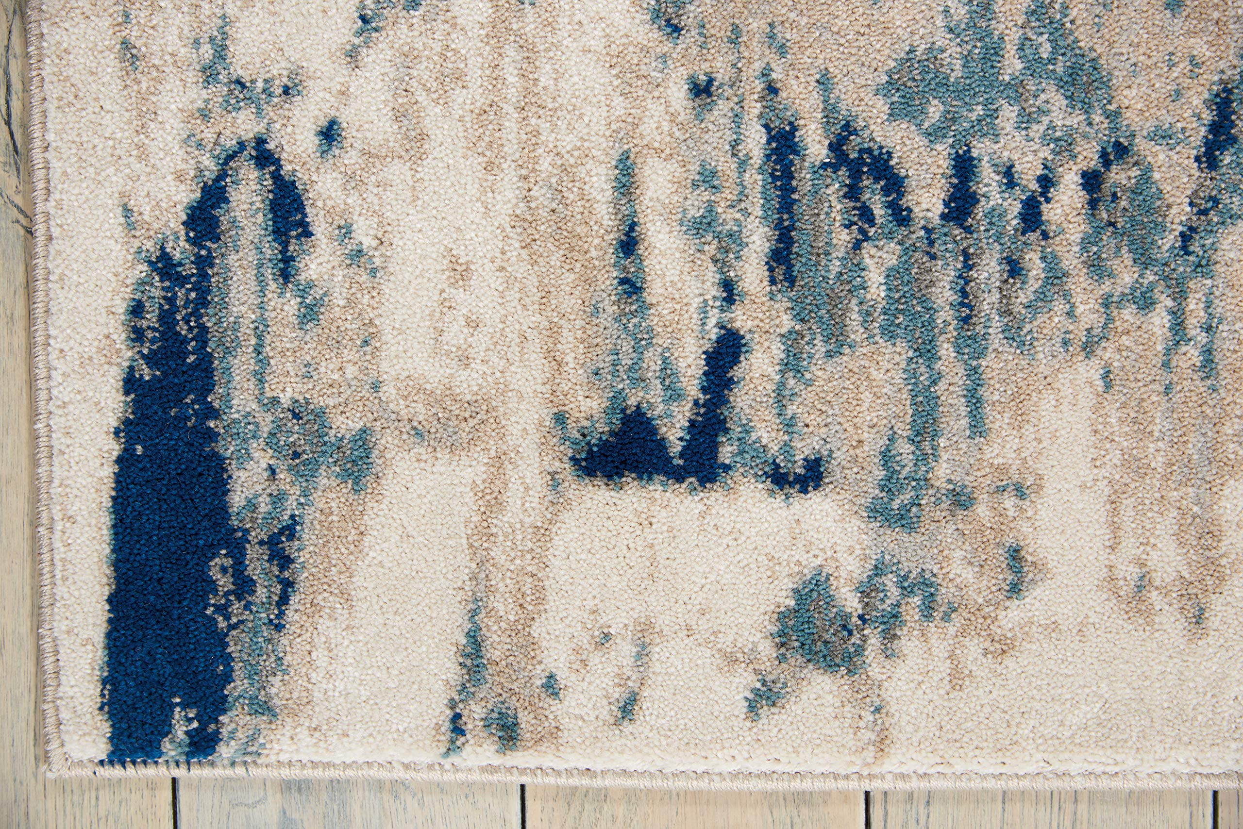Nourison Maxell Contemporary Ivory/Blue 2'2