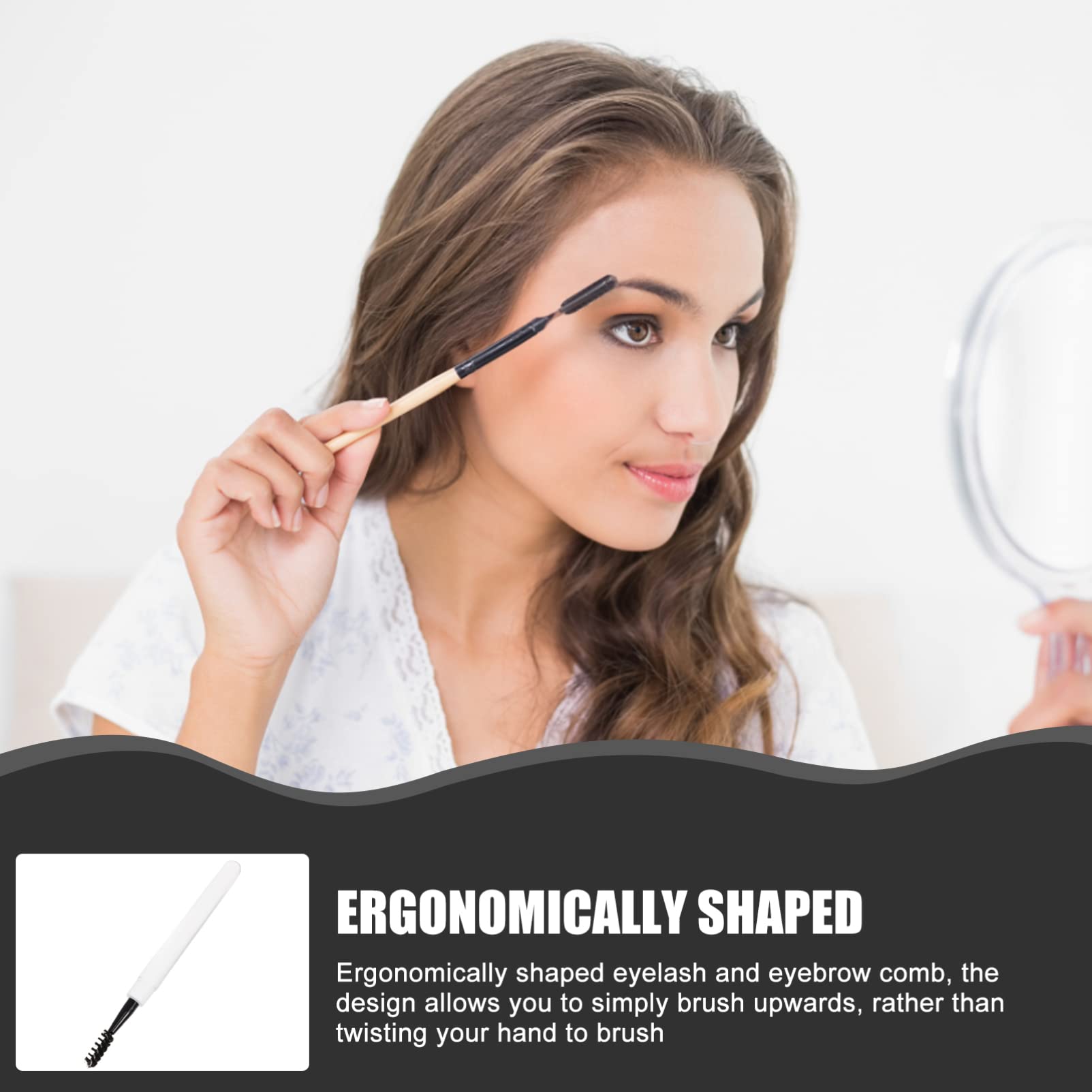 Beavorty 6-Piece Eyebrow Grooming Kit - Multifunctional Eyebrow Brush, Mascara Wands & Travel-Friendly Cosmetic Tools with Caps for Perfect Eyebrows & Lashes | Ideal for Travel, Lash Extensions & Everyday Makeup Routine