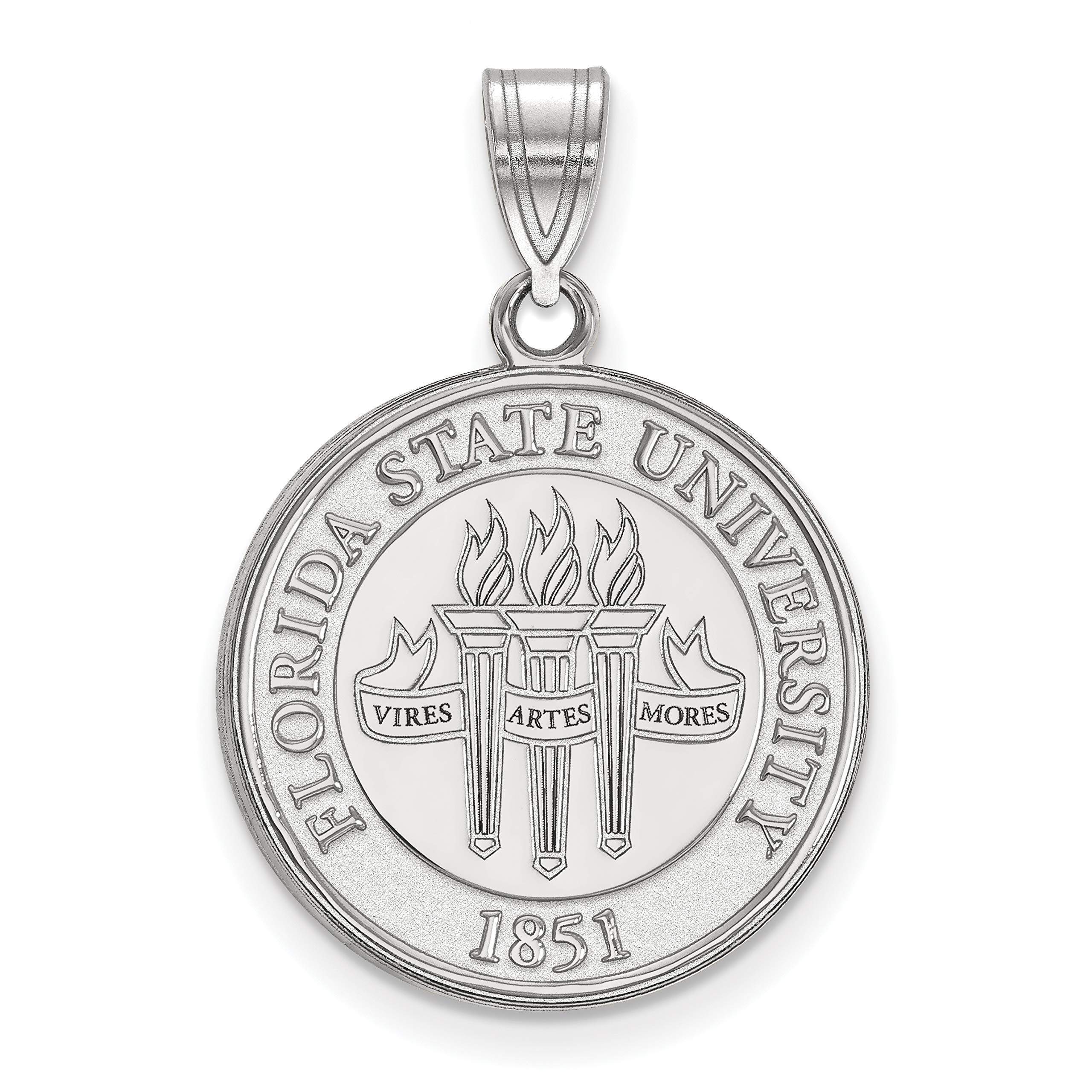 Florida State University Seminoles Sterling Silver School Crest Pendant - Perfect for Alumni Gifts, Graduation Jewelry & College Pride Accessories