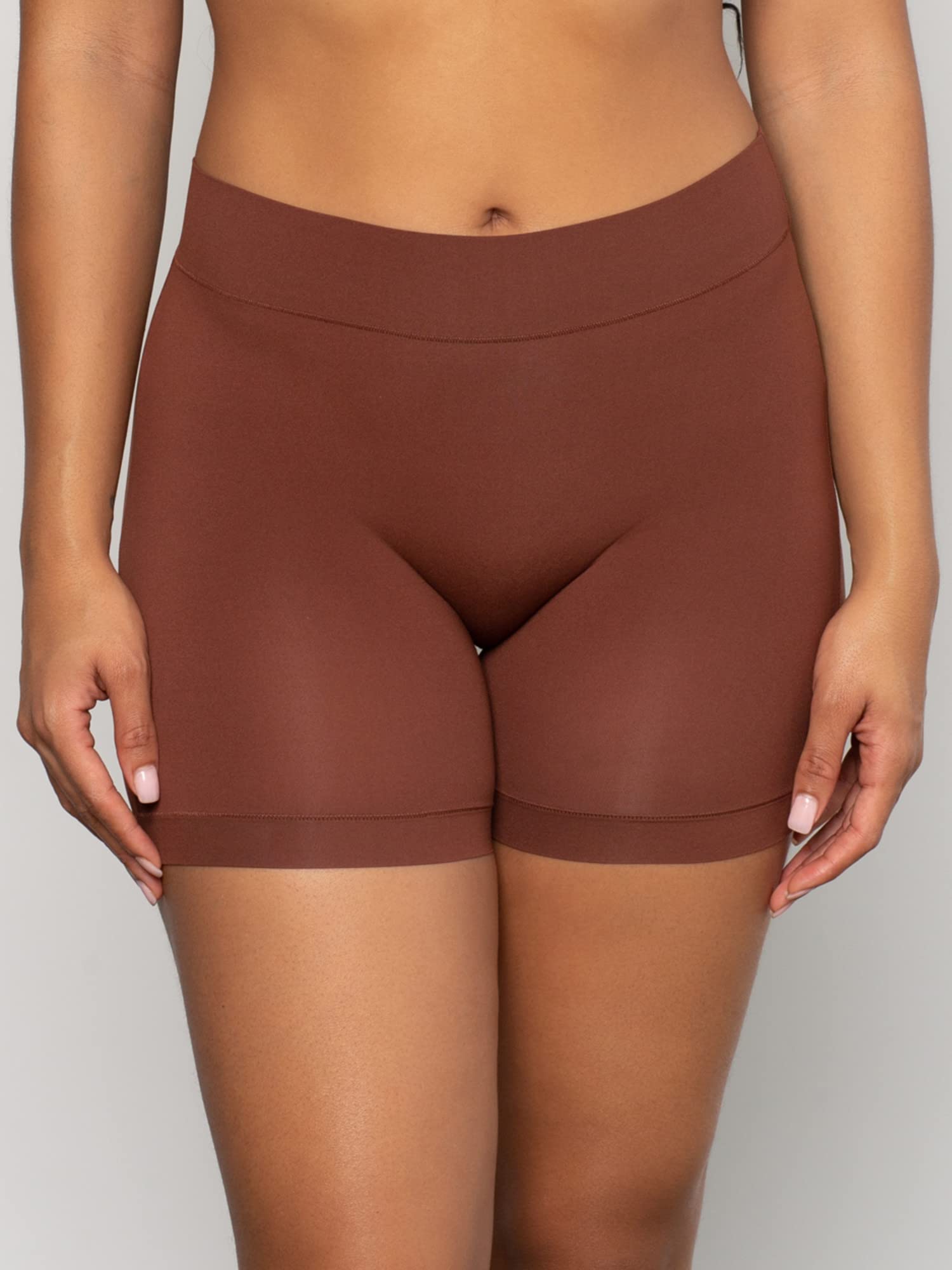 Curvy Couture Women's Slip Shorts - Seamless Underwear for Comfort & Coverage - Perfect for Dresses, Skirts & Everyday Wear