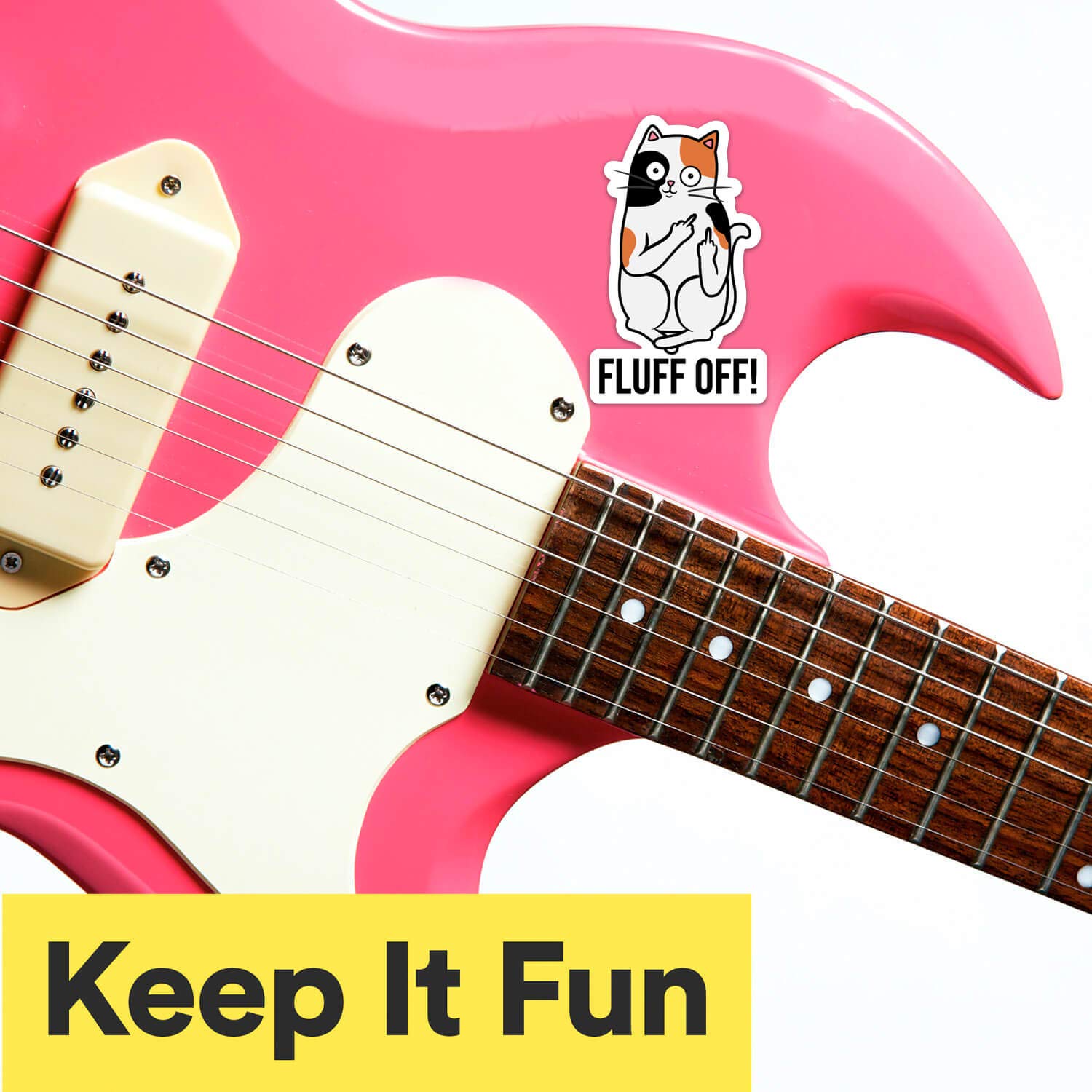 Funny Cat Middle Finger Vinyl Stickers - 4