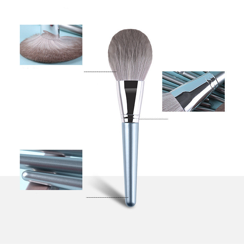 14 Piece Wooden Handle Makeup Brush Set - Professional Cosmetic Brushes for Foundation, Blending, Eyeshadow & Contouring - Perfect for Makeup Artists & Beauty Enthusiasts