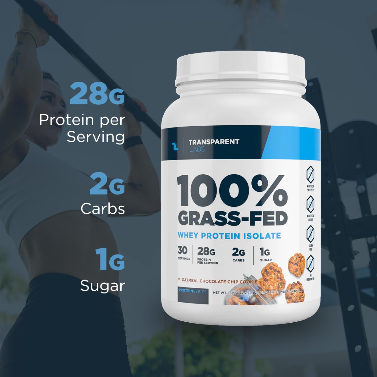 Transparent Labs Grass-Fed Whey Protein Isolate Powder - 28g Protein per Serving, 9 Essential Amino Acids, Gluten Free, Naturally Flavored Milk Chocolate (30 Servings) - Ideal for Post-Workout Recovery, Muscle Building & Healthy Lifestyle
