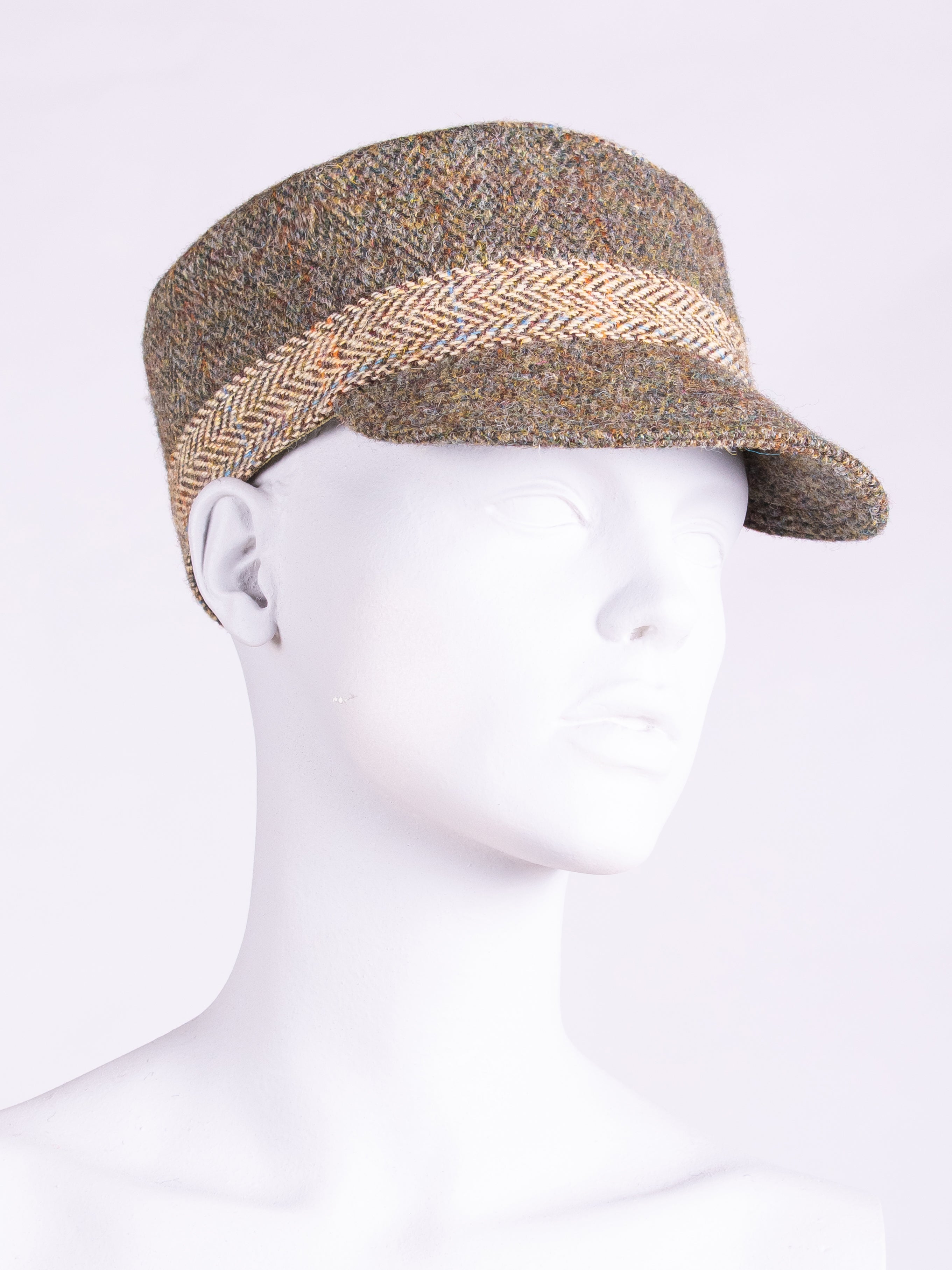 Town and Country Cap in Moss Green & Beige - Stylish Outdoor Hat for Hiking, Camping & Casual Wear