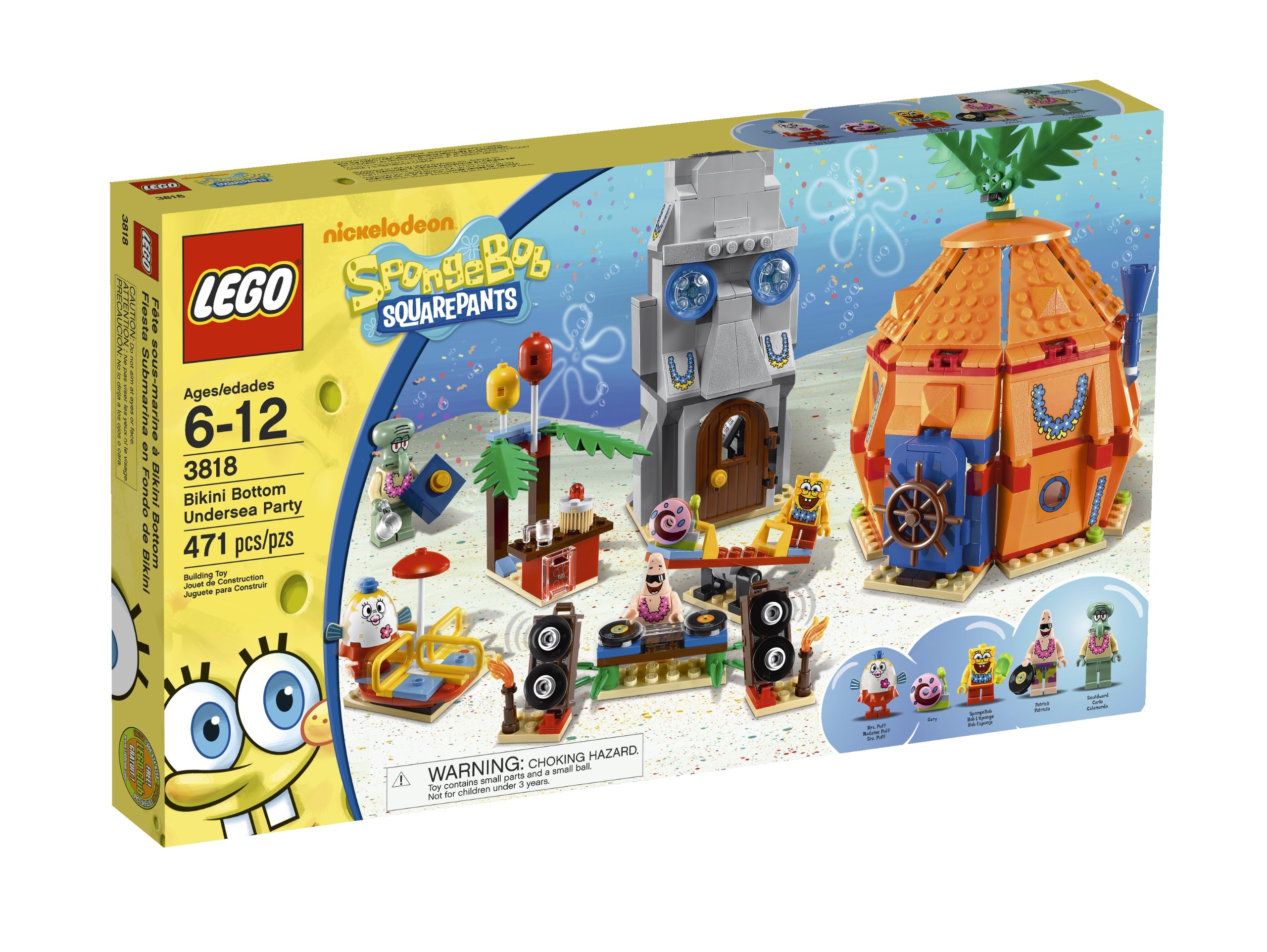 LEGO SpongeBob SquarePants Bikini Bottom Undersea Party Building Set 3818 - Fun Underwater Adventure Toy for Kids Birthday & Playtime