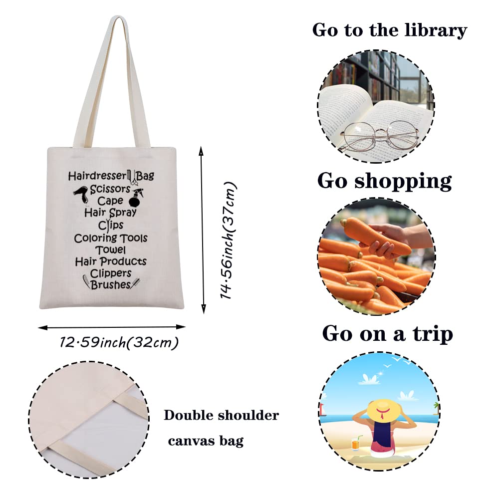 Professional Hair Stylist Tote Bag for Cosmetologists - Large Capacity Work & Travel Organizer - Perfect Gift for Hairdresser Graduation, Salon Shopping & Grocery Use - Durable Cosmetology Utility Bag for Styling Tools & Essentials