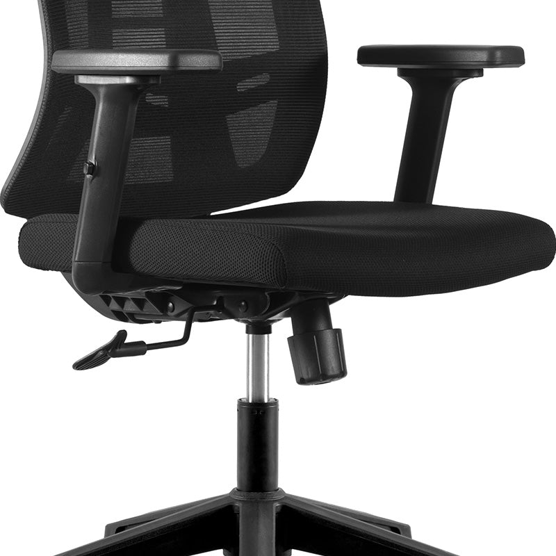 Premium RUNE Executive Office Chair with Adjustable Headrest - Ergonomic High Back Desk Chair for Home & Office - Black - Perfect for Long Hours of Work & Gaming