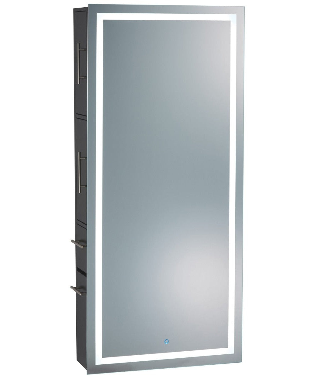 PIBBS 9110 LUMINA LED Salon Mirror with Storage - Professional Beauty Vanity Mirror for Makeup & Hairstyling - Perfect for Home Salons, Spas & Dressing Rooms