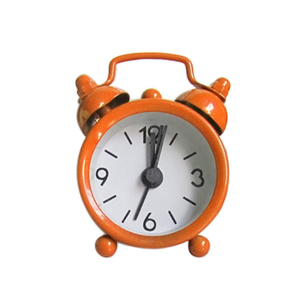 **Coupondeal Mini Metal Battery Alarm Clock - Small Electronic Alarm Clock with Simple Design for Bedroom, Bedside, Desk Decor - Perfect Gift for Kids & Home Use**