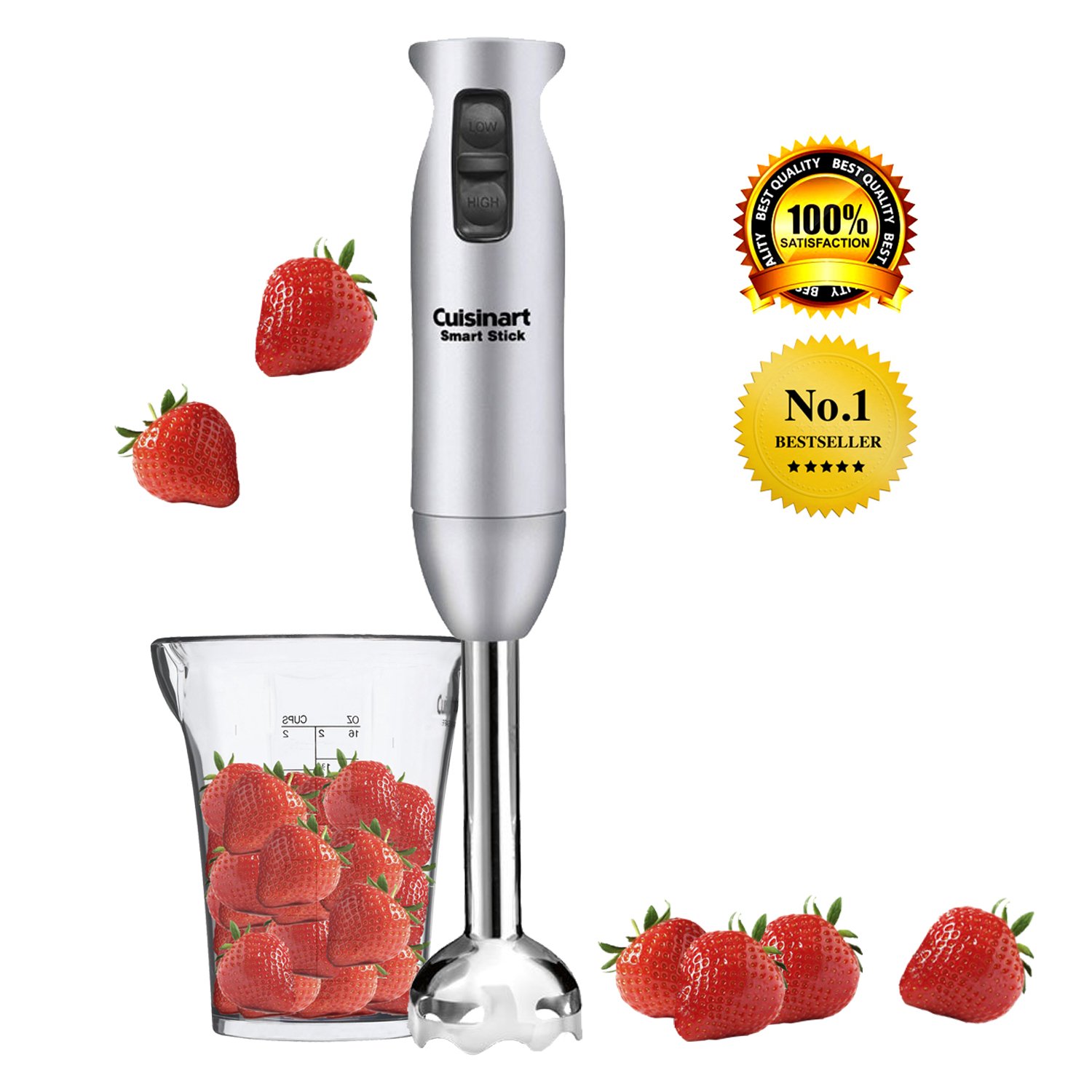Cuisinart CSB-75BC 200W Hand Blender - 2 Speeds for Smoothies & Soups