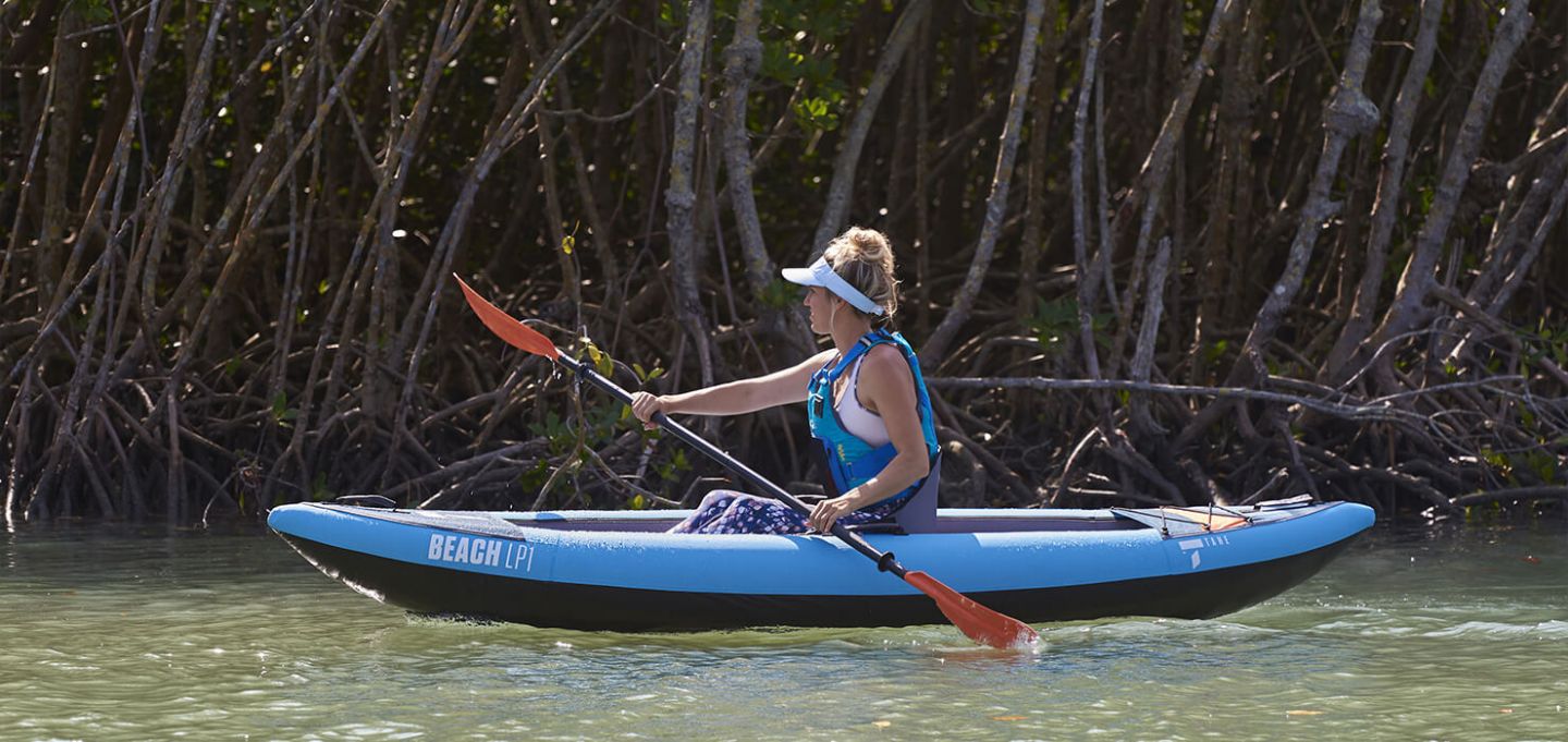 LP1 Kayak Package - Lightweight & Durable Inflatable Kayak for Beach & River Adventures - Perfect for Fishing, Camping & Outdoor Recreation