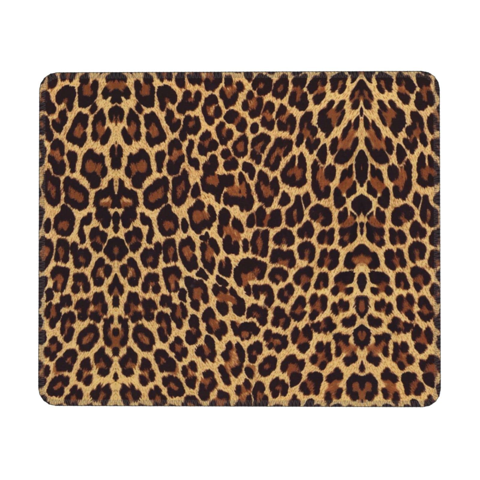 Leopard Print Mouse Pad with Non-Slip Rubber Base - 10x12 Inch Computer & Laptop Desk Accessory for Office, Gaming & Home Workspace