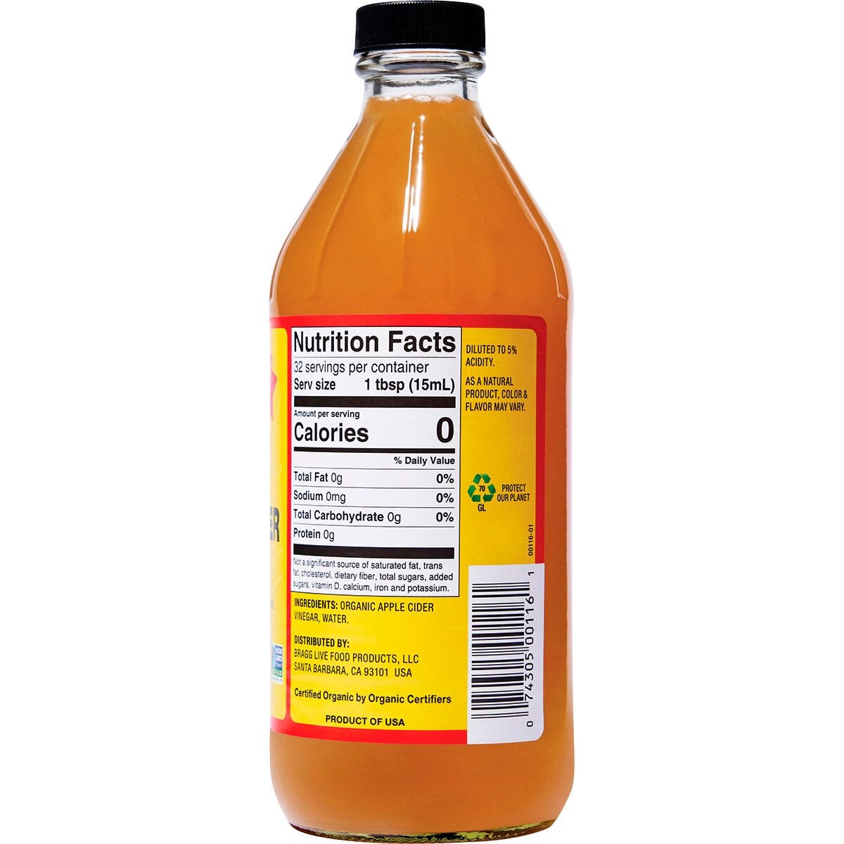 Bragg Organic Apple Cider Vinegar with Mother - Raw, Unfiltered, Gluten-Free - Supports Digestion & Weight Loss - Perfect for Salad Dressings, Detox Drinks & Home Remedies