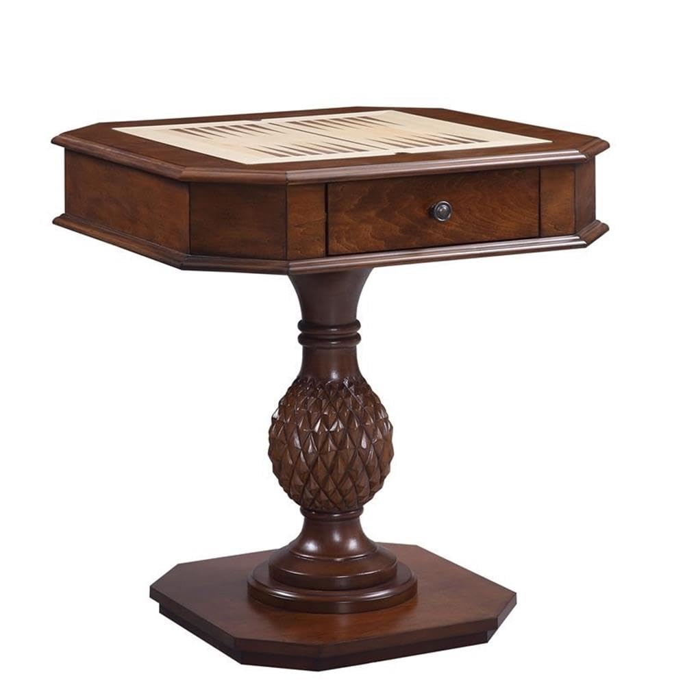 Acme Bishop II Premium Cherry Wood Game Table - Perfect for Poker, Board Games & Family Game Nights