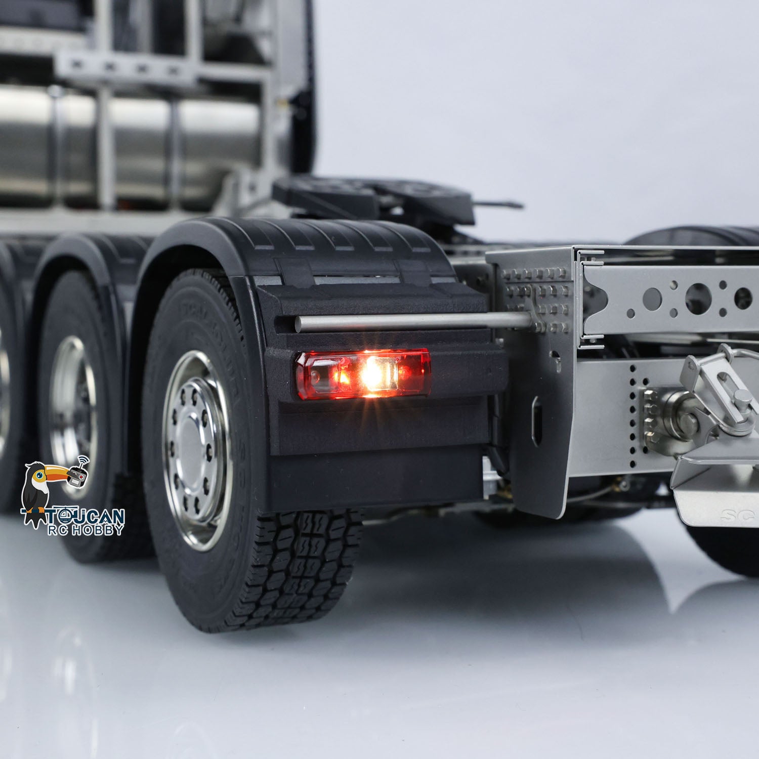 1/14 Scale 10x10 Metal Chassis Remote Control Tractor Truck - 3363 Lorry RTR RC Car Model with High Roof, 3-Speed Transmission & Differential Lock Axles - Perfect for Off-Road Racing and Heavy Duty Simulation Play