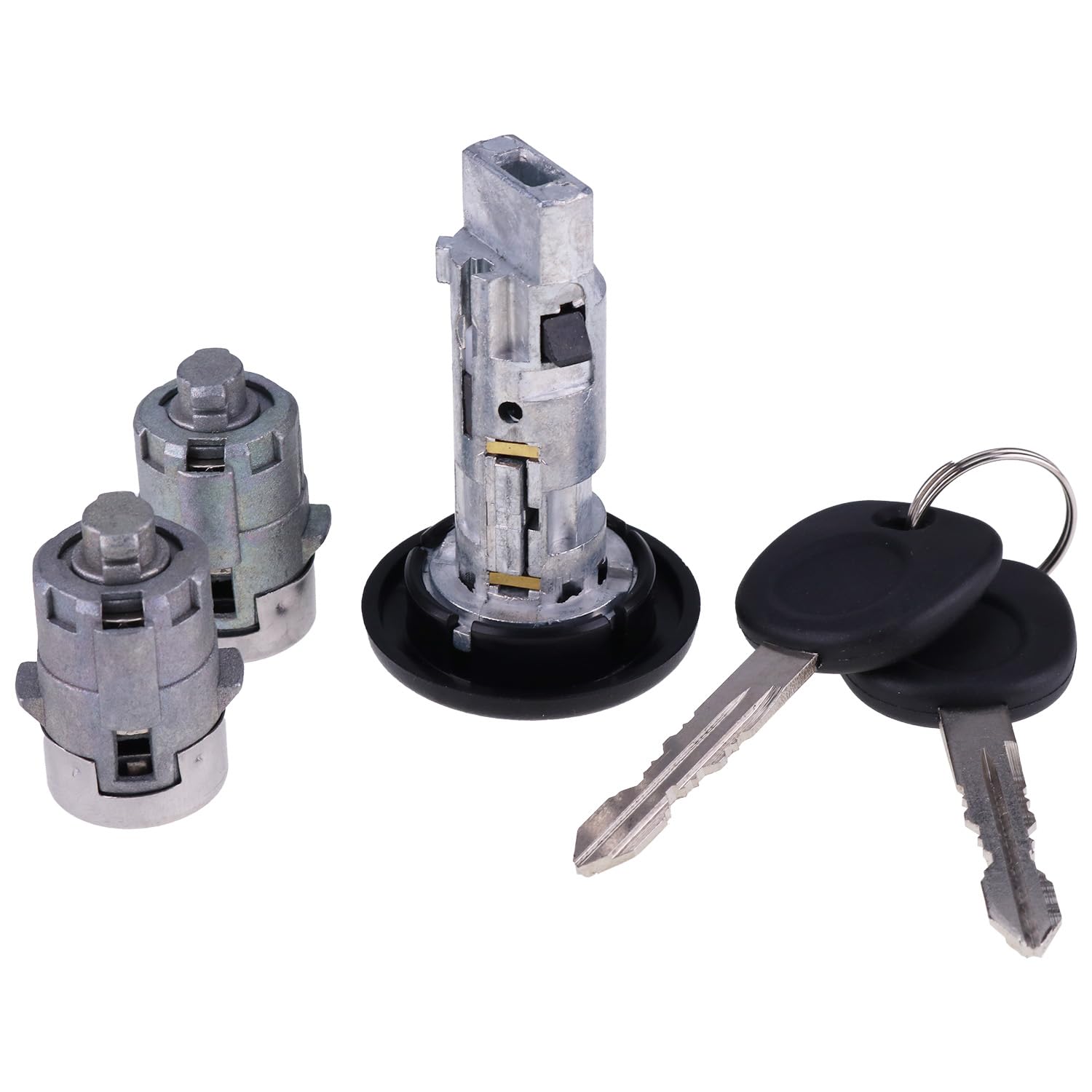 AIVWUMOT Ignition Switch Lock Cylinder 707835 & 2 Door Lock Cylinders 706592 with 2 Keys 598007 - Compatible with 2006 Chevrolet Avalanche 1500/2500, Silverado 1500/2500 HD/3500 - Perfect for Key Replacement & Vehicle Security Upgrades