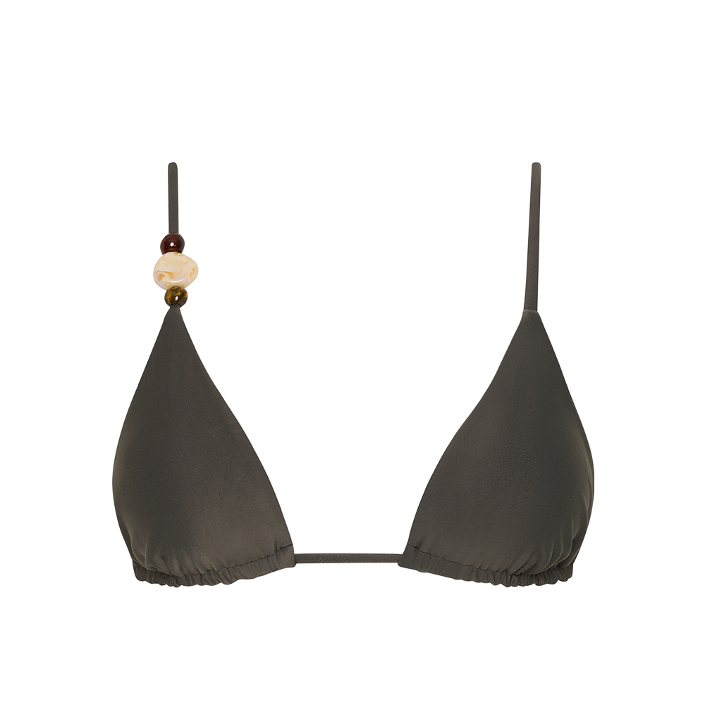 Jeanne Beaded String Triangle Bikini Top - Sexy Women's Swimwear for Beach, Pool & Summer Vacation