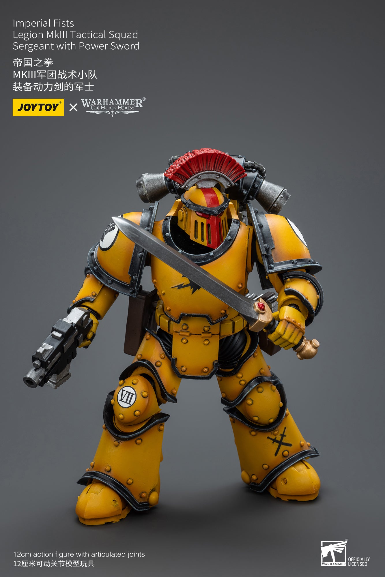 1/18 JOYTOY Warhammer The Horus Heresy Imperial Fists Legion MkIII Tactical Squad Action Figure - Collectible Military Model for Display & Wargaming Scenes
