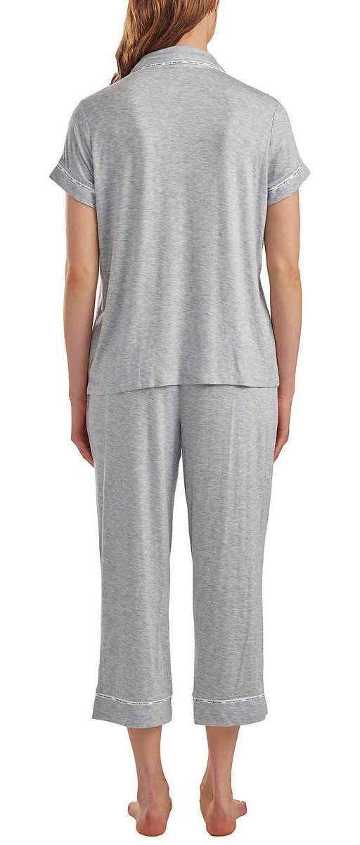 Tommy Hilfiger 2-Piece Notch Collar Pajama Set for Men - Soft Cotton Sleepwear (Grey, XX-Large) - Comfortable Lounge & Sleepwear for Relaxing at Home or Travel