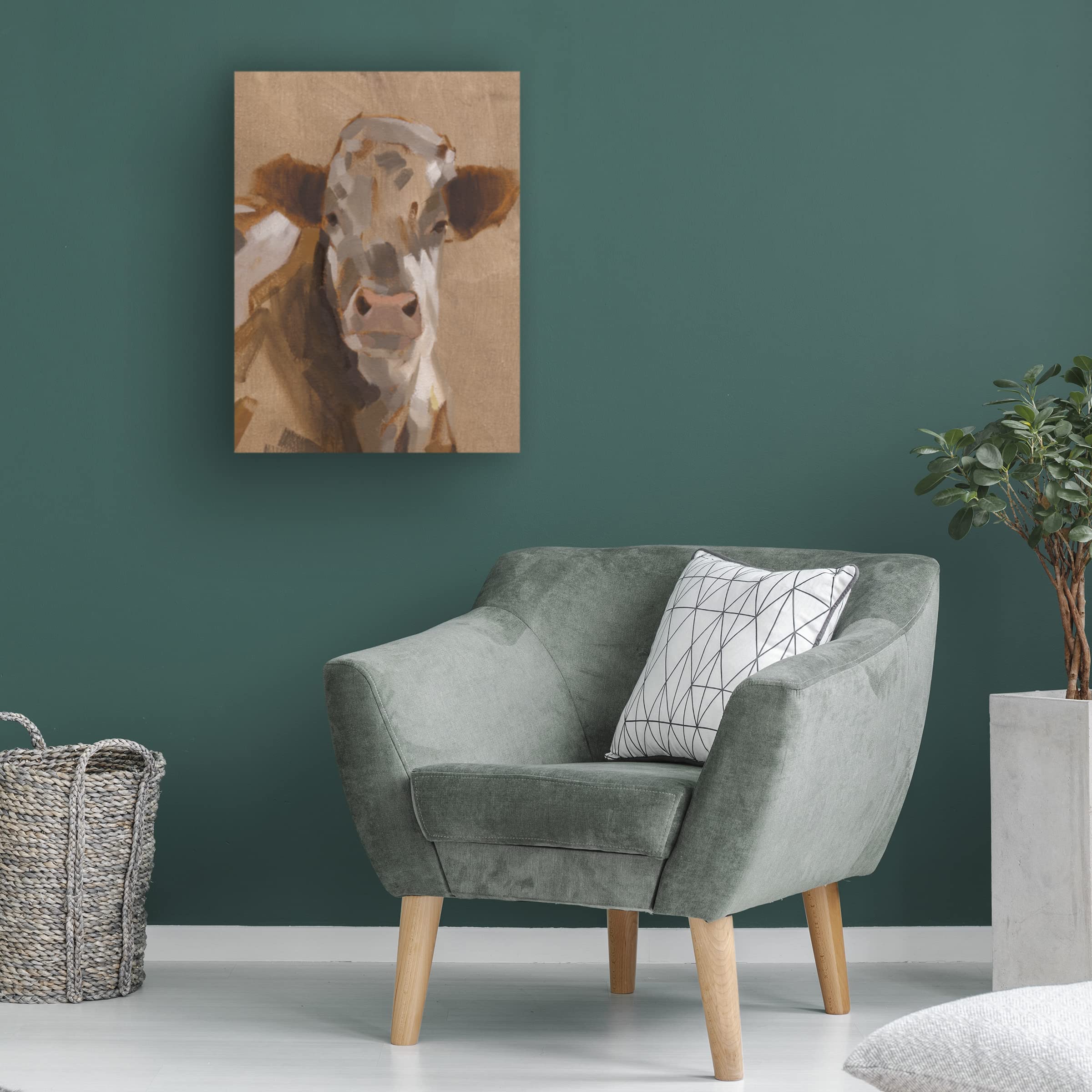 Jacob Green East End Cattle II Canvas Art Print - Premium Trademark Fine Art Wall Decor for Living Room, Bedroom & Office