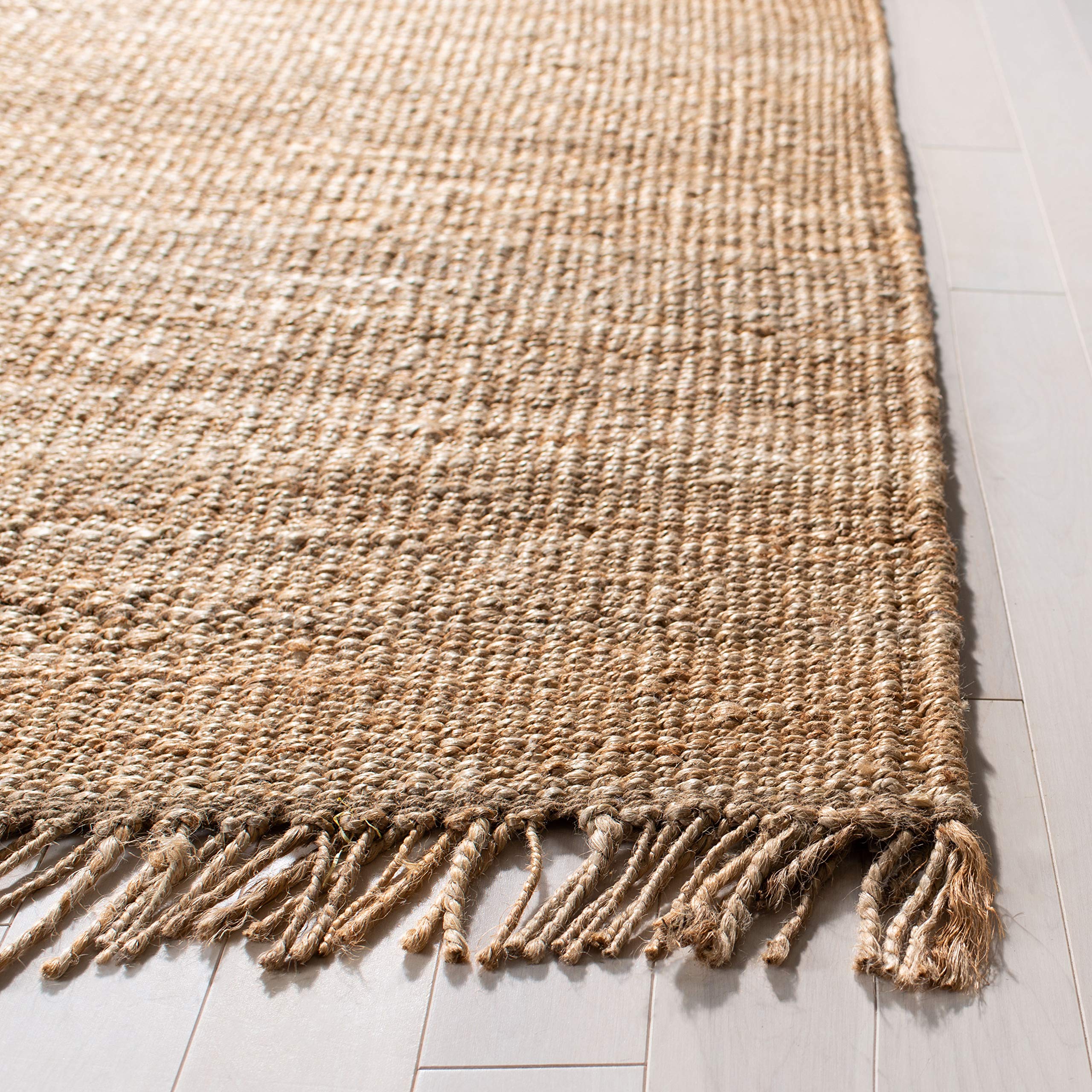 SAFAVIEH Handmade Boho Jute Area Rug 9' x 12' - Natural Fiber Woven with Fringe, Eco-Friendly & Durable for High Traffic Areas | Perfect for Living Room, Bedroom & Bohemian Home Decor