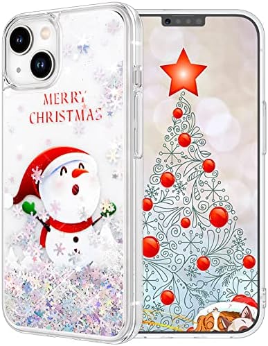 iPhone 14 Plus Case with Glitter & Sparkle - Girly Bling Soft TPU Protective Cover in Gold & Silver | Perfect for Everyday Use, Parties & Special Occasions