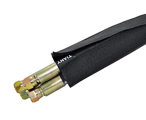 Electriduct 6-Inch Hook and Loop Nylon Cable Management Sleeve - 25 Feet Black - Organize Wires for Home Office, Computer Desk & Entertainment Centers
