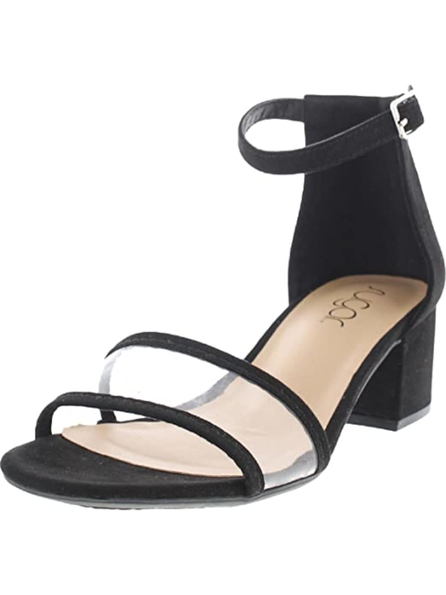 Noelle Low Block Heel Ankle Strap Pump Sandals for Women - Elegant Two-Piece Dress Shoes for Weddings, Parties & Office Wear