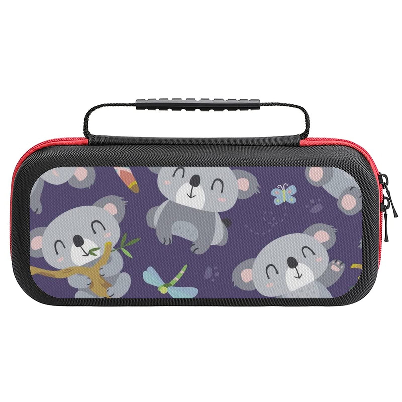 Cartoon Koala Printed Travel Case for Nintendo Switch Lite - Portable Storage Bag for Console & Accessories - Perfect for Gaming on the Go, Travel, and Daily Protection