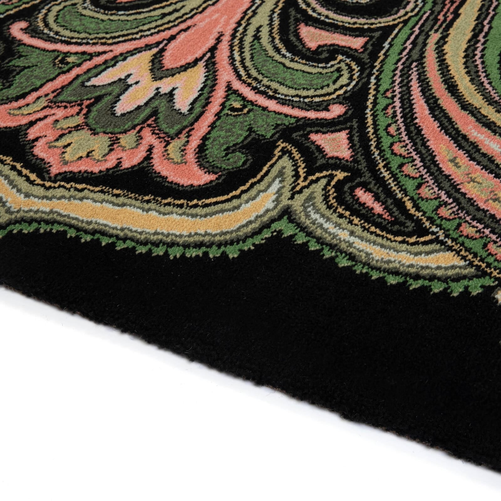 Labyrinth Pattern Black Noir Area Rug - Stylish and Durable for Living Room, Bedroom, or Office Decor
