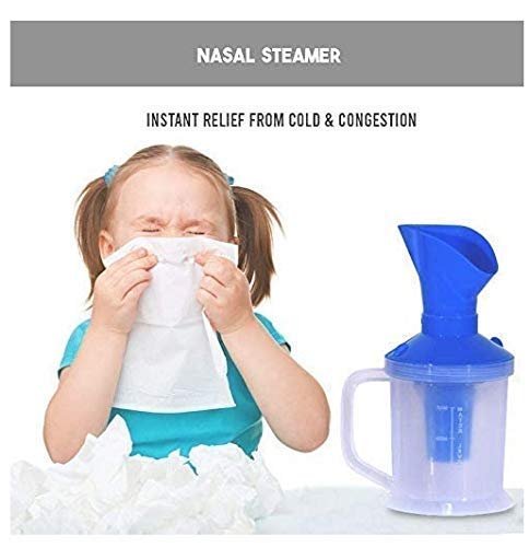 Veksor 3-in-1 Steam Vaporizer & Facial Steamer - Portable Nasal Inhaler for Cold, Cough & Sinus Relief | Home & Travel Use for Respiratory Comfort
