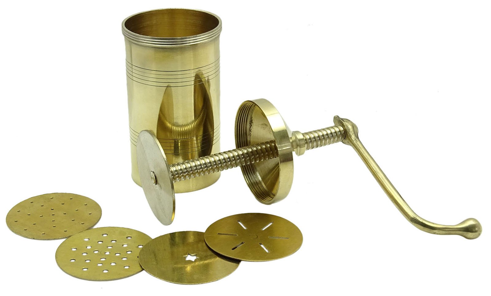 Sev Sancha Stainless Steel Snack Maker for Indian Murukku, Chakli, Noodles - 4 Interchangeable Disc Templates | Perfect for Homemade Snacks, Festive Cooking & Restaurant Use