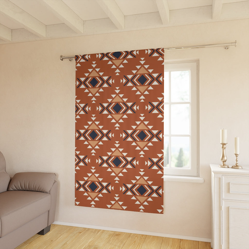 Casablanca Blackout Window Curtains - 1 Panel Southwestern Style for Bedroom & Living Room - Thermal Insulated Drapes for Home Decor
