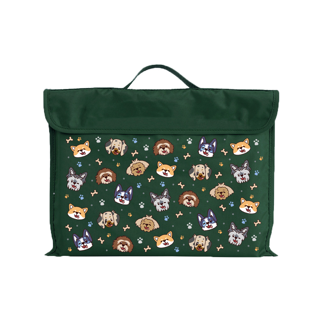 Eco-Friendly Puppy Pals Reusable Library Book Bag - Perfect for School, Shopping & Pet Lovers