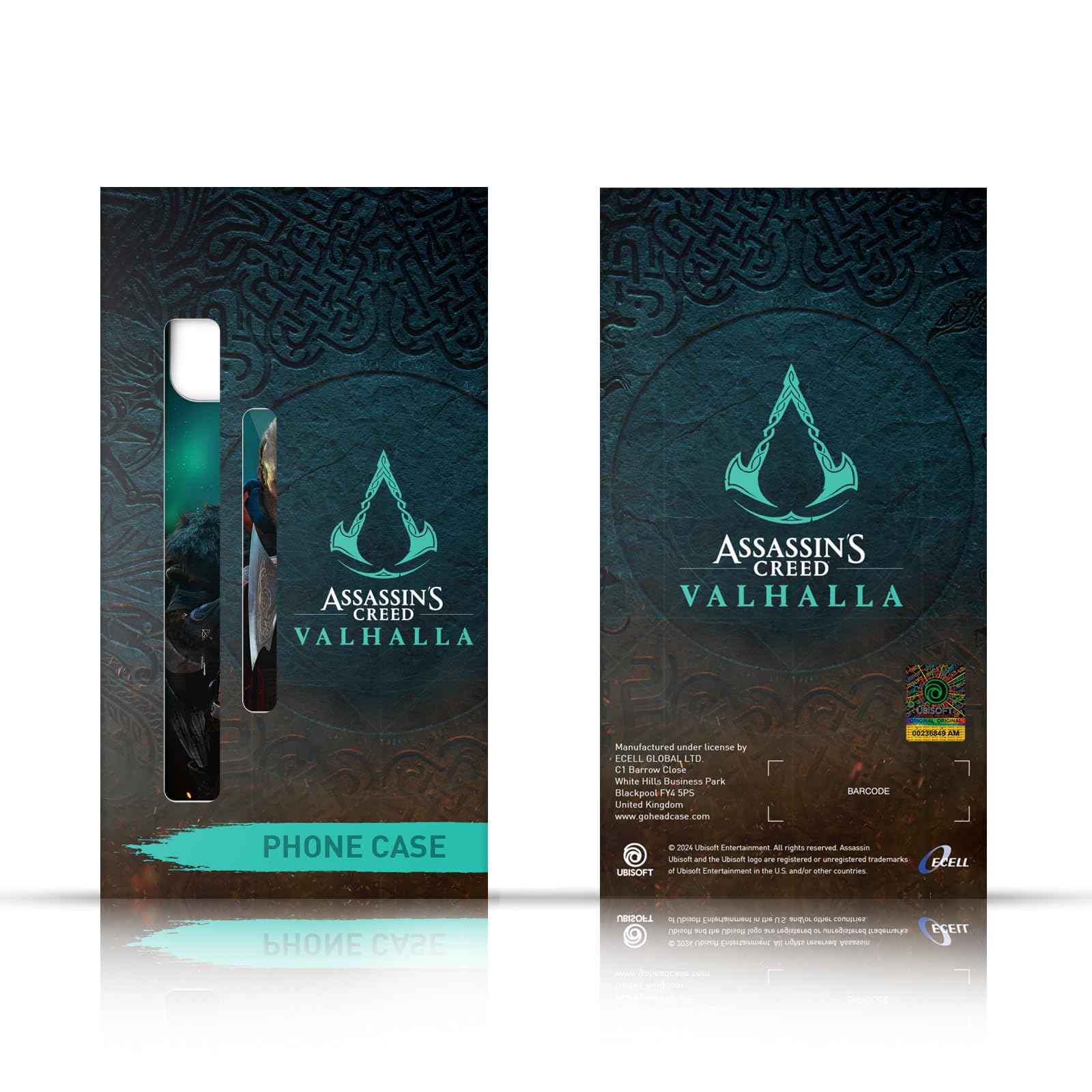 Officially Licensed Assassin's Creed Wolf Kissed Eivor Valhalla Soft Gel Phone Case for Apple iPhone 12 Mini - Durable Protection with Viking Design for Gaming Fans & Daily Use