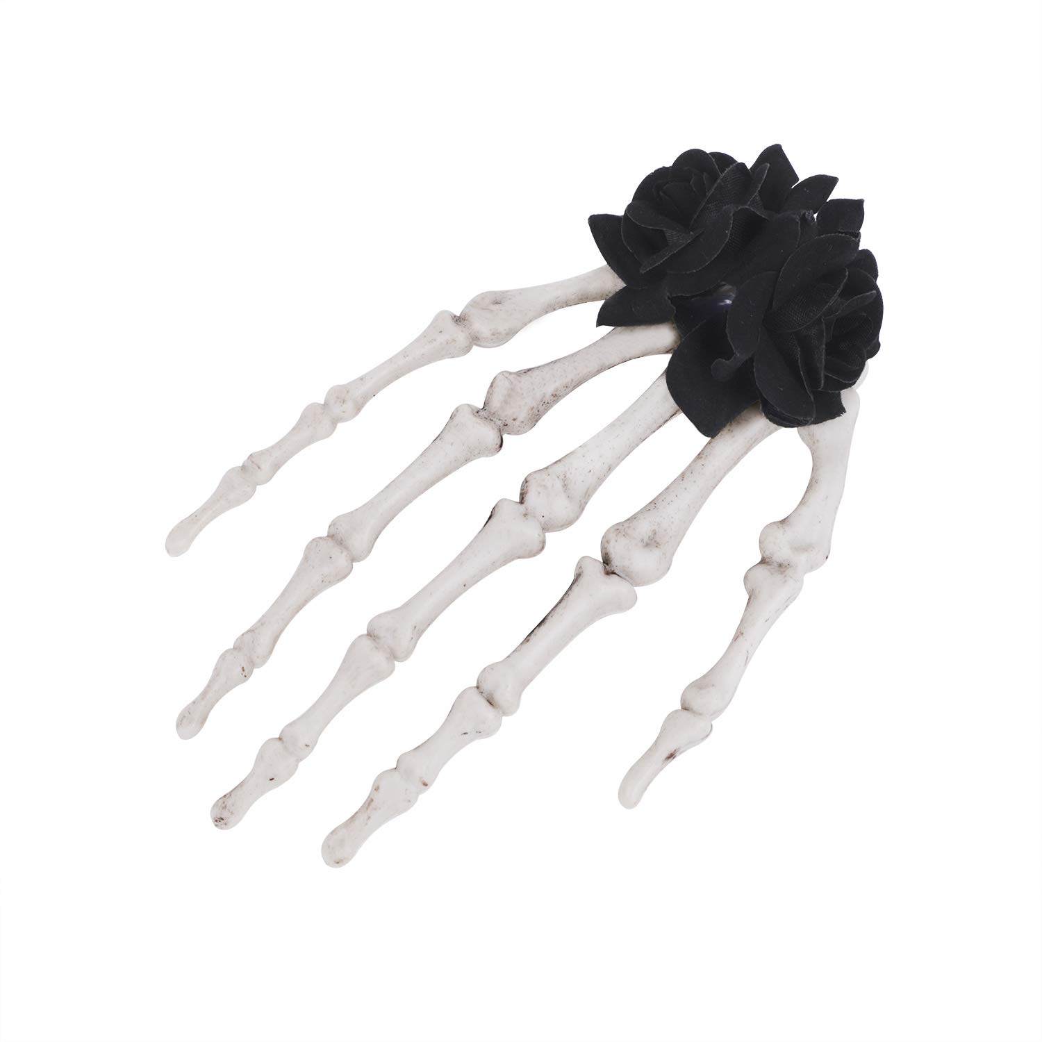 Gothic Punk Style Halloween Skeleton Hair Clips - Skull Hands Bone Claw Hairpins for Women, Devil Claw Barrettes Headwear for Prom Costume & Cosplay - Perfect for Halloween Parties, Gothic Fashion, and Punk Rock Outfits