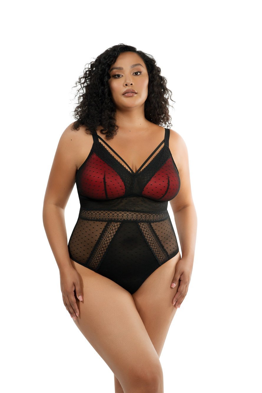 Parfait Mia Dot Wire-Free Padded Mesh Bodysuit - Comfortable Seamless Underwear for Everyday Wear, Lounge & Sleep
