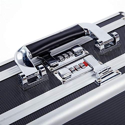 **30x15x23cm Aluminum Locking Security Box - Portable Gun Safe for Pistols & Handguns - Secure Storage & Travel Case for Home, Car, and Office Use**