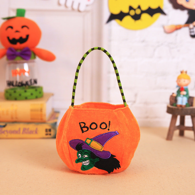 Halloween Pumpkin Tote Bag - Reusable Grocery Shopping Bag for Trick or Treat, Fall Festival & Seasonal Decor